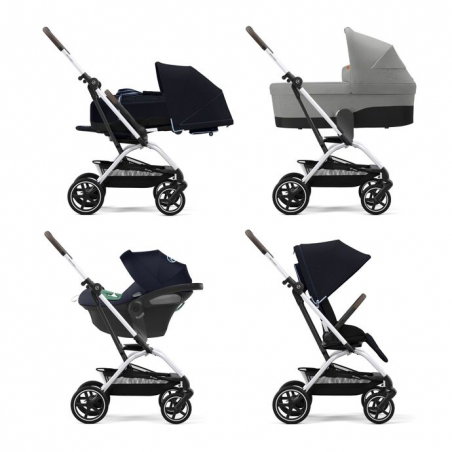 Poussette Eezy S Twist+ 2 Silver | Ocean Blue