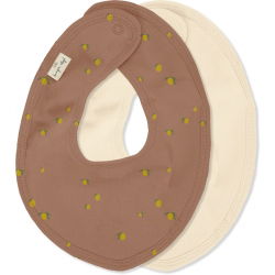 Lot de 2 bavoirs bandanas | Citron marron