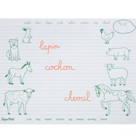 Set en silicone à colorier | Les animaux de la ferme - Super Petit Set en silicone à colorier | Les animaux de la ferme - Super Petit