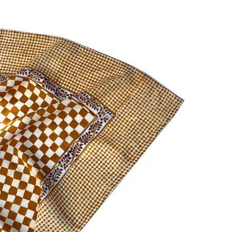 Foulard Sana | Damier Caramel