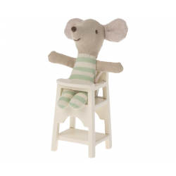 Chaise haute pour bébé souris | Blanc