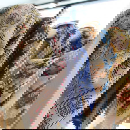 Foulard Paon 70 x 70 | Forêt - Little cecile