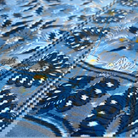 Foulard Paon 100 x 100 | Arctique - Little cecile Foulard Paon 100 x 100 | Arctique - Little cecile