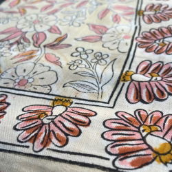 Foulard Paon 100 x 100 | Vanille