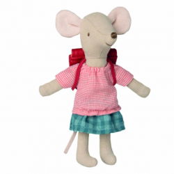 Grande sœur souris | Sac à dos rouge