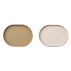 2 assiettes ovales | Sandy / Avoine