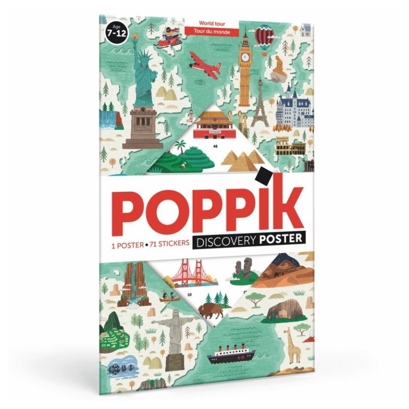 BOX 3 posters + 90 stickers AUTOUR DU MONDE main image 1
