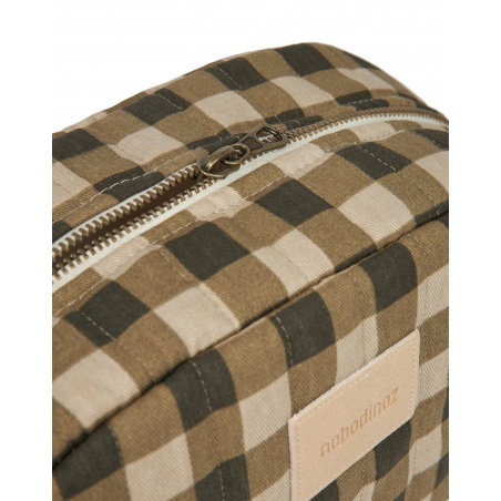 Trousse de toilette Hyde park | Carreaux vert - Nobodinoz