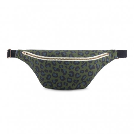 Sac banane cœur | Leopard kaki
