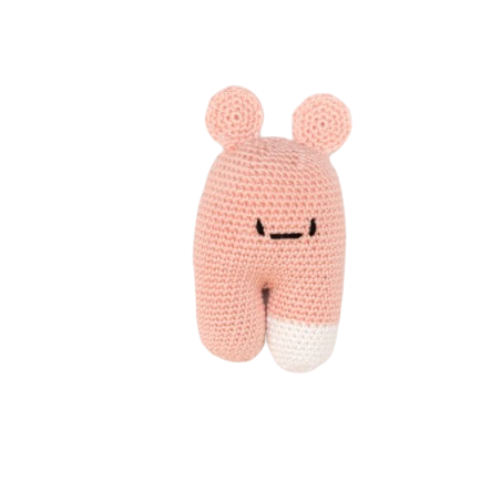Doudou au crochet Jo Rose poudré Doudou au crochet Jo Rose poudré