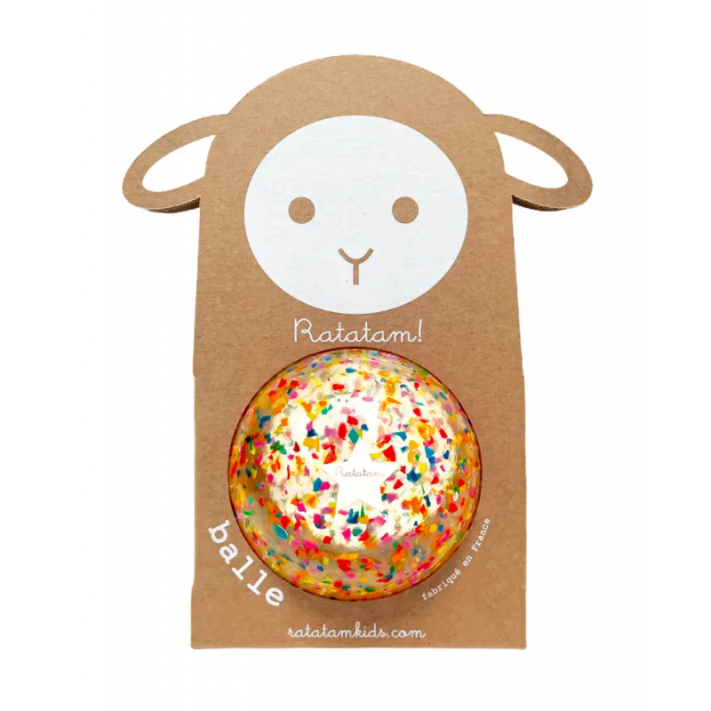 Ballon bulle 10 cm | Mouton confettis multicolore