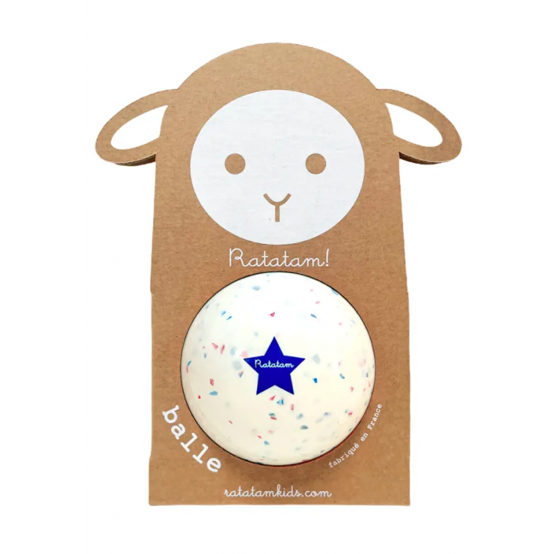 Ballon bulle 10 cm | Mouton terrazo bleu