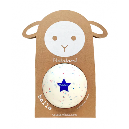 Ballon bulle 10 cm | Mouton terrazo bleu