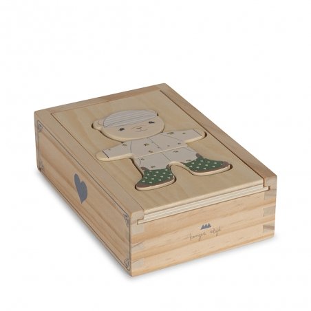 Jouet de puzzle en bois pour enfants, une boîte contenant 4