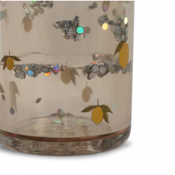 Lot de 2 verres à paillettes | Citron