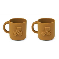 2 Tasses silicone Chaves | Véhicule caramel