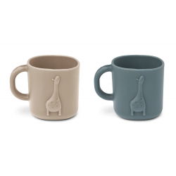 2 Tasses silicone Chaves | Sandy et bleu
