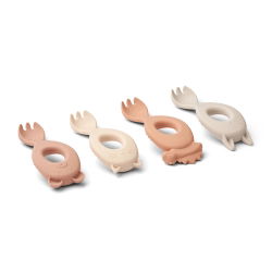 4 fourchettes en silicone | Rose multi mix