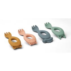 4 fourchettes en silicone | Tuscany rose multi mix
