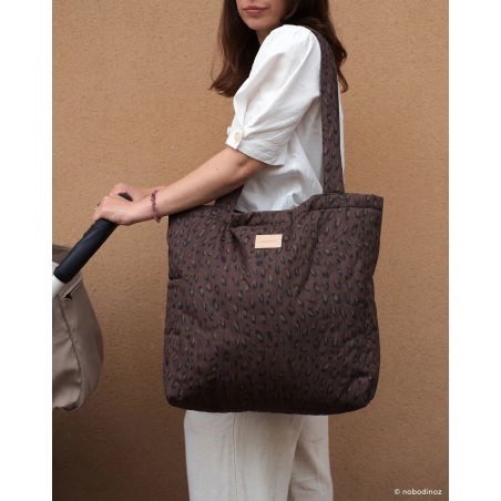 Sac pour poussette imperméable Hyde park  Leonie brown - Nobodinoz -  little cecile