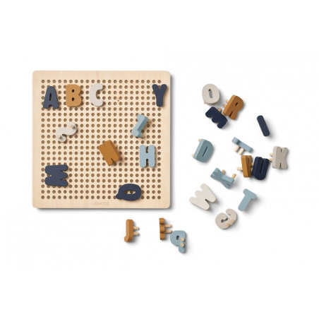 Planches puzzle Alphabet | Bleu - Liewood