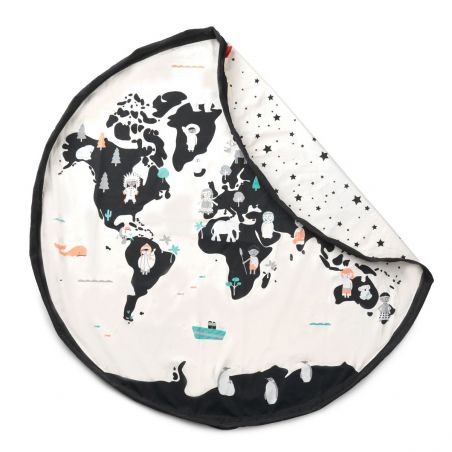 Tapis de jeu et sac de rangement « carte du monde" Tapis de jeu et sac de rangement « carte du monde"