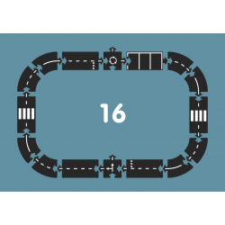 Routes flexibles 16 pièces - route nationale par Way to play