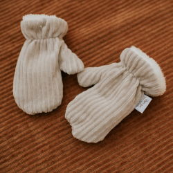 Moufles en velours | Gris