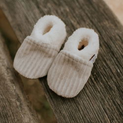 Chaussons velours | Gris