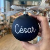 Boule de Noël personnalisée | Bleu nuit mat
