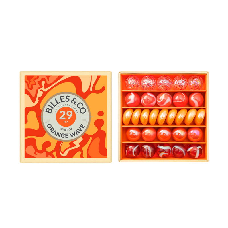 Boite de 29 billes | Orange wave