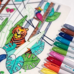 Set en silicone à colorier | Animaux d'Asie du Sud-Est