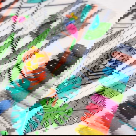 Set en silicone à colorier | Animaux d'Asie du Sud-Est - Super Petit