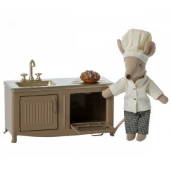 Cuisine miniature pour souris | Marron