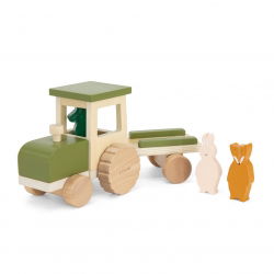 Tracteur en bois | Animaux