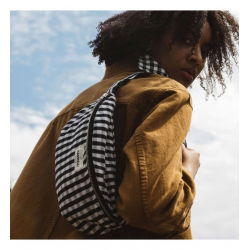 Sac banane en coton | Vichy Noir