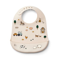 Lot de 2 bavoirs silicone | Ferme