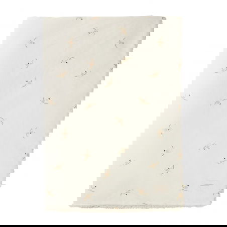 Couverture d'hiver pour bébé| Nude Haiku Birds Natural