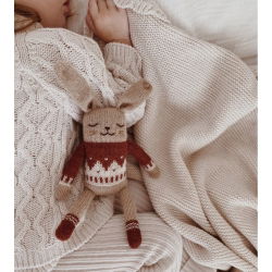 Doudou lapin | Pull jacquard sienne