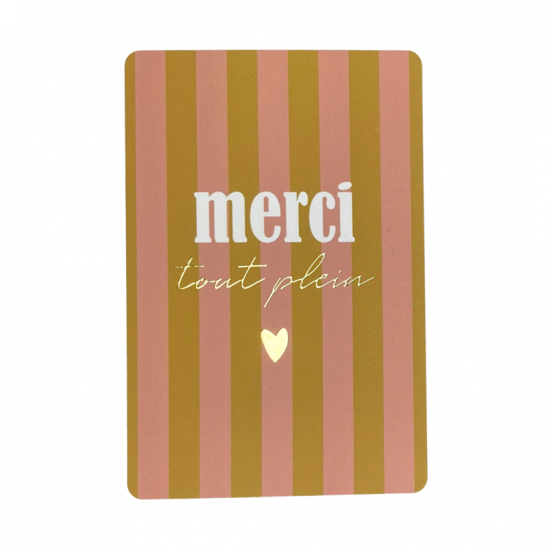 Carte "merci tout plein"