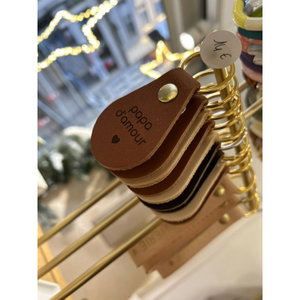 Porte-clés Breloque En Cuir étoile - Accessoire Sac Tendance Pour Femme, Couleur Marron Ou Kaki