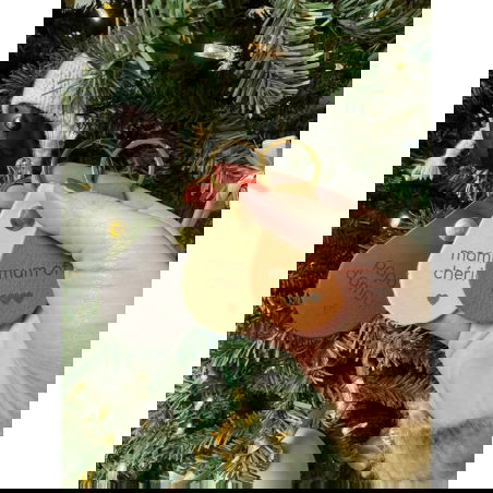 Porte-clés en cuir goutte | Marron - Little cecile