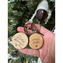 Porte-clés en bois personnalisable