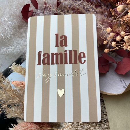 Carte "la famille s'agrandit" - La fine fleur