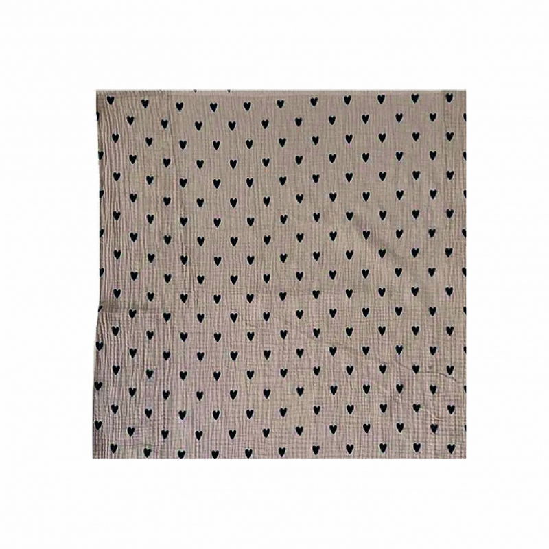 Lange - foulard 65 cm | Beige cœurs