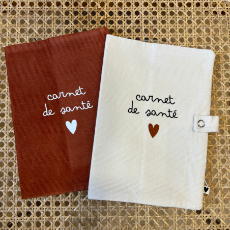 Protège carnet santé | Velours brique - Atelier wagram Protège carnet santé | Velours brique - Atelier wagram