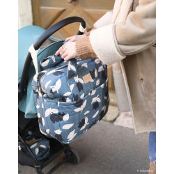 Sac pour poussette imperméable Hyde park | Blue Black Tulips