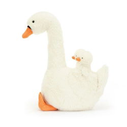 Maman cygne avec ses 2 bébés
