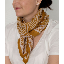 Foulard Grand format | Zebra Havane