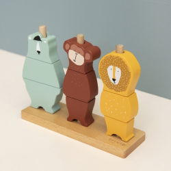 Puzzle animaux à empiler en bois